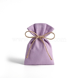 Velvet Pouches Gift Blessing Bags, Jewelry Storage Pouches for Wedding Party Candy Packaging, Rectangle, Violet, 15x10cm(PW-WG13862-07)