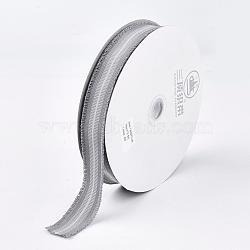 Polyester Ribbon, with Tassels, for Jewelry Making, Dark Gray, 1 inch(26mm), 50yards/roll(45.72m/roll)(SRIB-I004-09A-02)