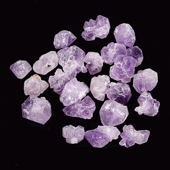 Rough Raw Natural Amethyst Beads, No Hole/Undrilled, Nuggets, 15~29x14~25mm