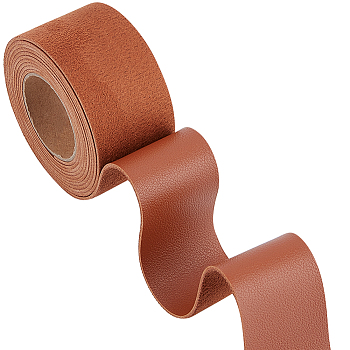 2M PVC Imitation Leather Ribbons, for Clothes, Bag Making, Sienna, 37.5mm, about 2.19 Yards(2m)/Roll