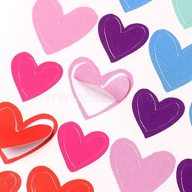 Heart Pattern DIY Cloth Picture Stickers(AJEW-L053-02)-2