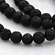Natural Lava Rock Round Beads Strands(G-N0120-18-6mm)-1