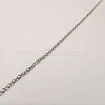316 Stainless Steel Cable Chains, Soldered, with Spool, Oval, Stainless Steel Color, 1.5x2x0.4mm(CHS-H020-12P-01-50M)