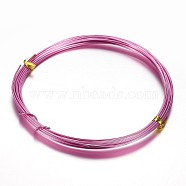 Round Aluminum Craft Wire, for Beading Jewelry Craft Making, Deep Pink, 20 Gauge, 0.8mm, 10m/roll(32.8 Feet/roll)(AW-D009-0.8mm-10m-20)