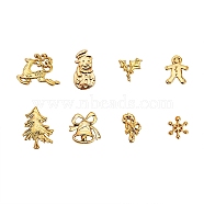 Christmas Themed Alloy Cabochons, For DIY UV Resin, Epoxy Resin, Pressed Flower Jewelry, , Golden, 80pcs/bag(PALLOY-CJ0001-38)
