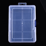Rectangle Plastic Bead Storage Boxes, Jewelry Case for Beads, Small Items, Clear, 16.5x12x6cm(CON-YW0001-32)
