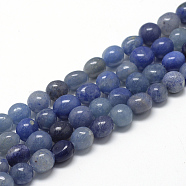 Natural Blue Aventurine Beads Strands, Oval, 8~15x7~12x4~12mm, Hole: 1mm, about 30~45pcs/strand, 15.7(G-R445-8x10-27)