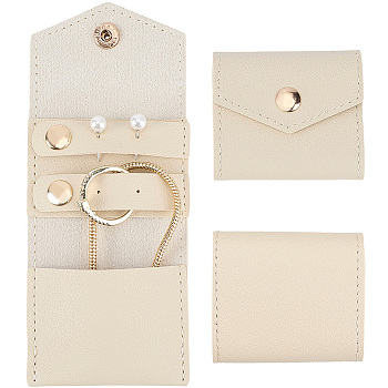 1Pc Microfiber Ring Bags, Ring Storage Supplies, Rectangle, Lemon Chiffon, 14.5x6cm