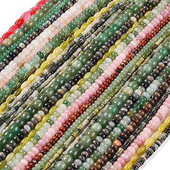 Natural Gemstone Beads Strands, Mixed Shapes(Random Shape), 4~60x4~57mm, Hole: 1~2mm, 14.5 inch~15.1 inch(37~38.5cm)