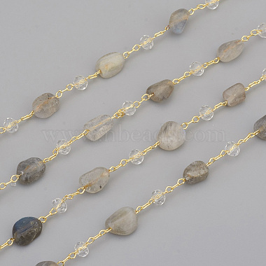 Chaînes de perles labradorites naturelles faites à la main(CHC-I031-11F)-4
