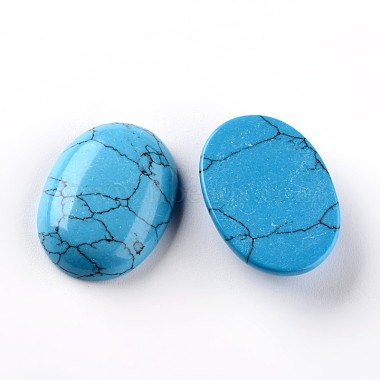 25mm Oval Synthetic Turquoise Cabochons