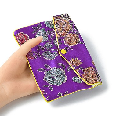 Rectangle Floral Embroidery Cloth Zipper Pouches(ABAG-YW0001-03D)-4