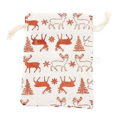Christmas Theme Cotton Fabric Cloth Bag(ABAG-H104-B17)-3