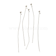 Brass Ball Head Pins, Lead Free & Cadmium Free, 925 Sterling Silver Plated, 50x0.6mm, Head: 2mm(KK-H502-03R-S)