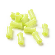 Opaque Acrylic Beads, Bamboo Stick, Green Yellow, 11x5.5mm, Hole: 2.8mm, about 3360pcs/500g (OACR-E015-01C)