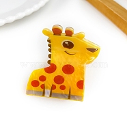 Acrylic Claw Hair Clips, Giraffe, 84x53mm(PW-WG983C8-07)