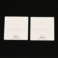 White Ring Card, for Finger Ring, White, 6x6x0.05cm(CDIS-O001-03)