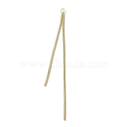 Brass Round Snake Chains Tassel Pendants, Light Gold, 52~72x1mm, Hole: 1.8mm(KK-WH0035-93B)