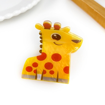 Acrylic Claw Hair Clips, Giraffe, 84x53mm