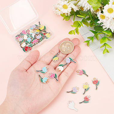 48Pcs 12 Styles Alloy Enamel Pendants(FIND-AR0004-28)-4