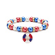 Bracelet extensible en perles de verre colorées(BJEW-JB09210)-2