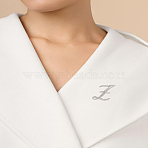 1Pc Alloy Brooches, with Rhinestone, Letter, Letter Z, 40.5x31.5mm(JEWB-LP0004-01Z)