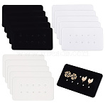 12Pcs 3 Colors 10-Hole Acrylic Earring Display Cards, Rectangle Jewelry Organizer Holder for Earring Storage, Mixed Color, 8.9x4.9x0.25cm, Hole: 3mm, 4pcs/color(EDIS-OC0001-03)