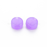 Transparent Acrylic Beads, Dyed, Flat Round, Dark Orchid, 8.5x5.5mm, Hole: 2.5mm, about 1774pcs/500g(MACR-S373-05E-04)