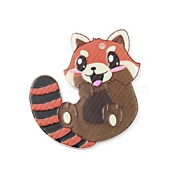 Cute Procyon Lotor Acrylic Pendants, Colorful, 35x34.5x2.5mm, Hole: 1.6mm(FIND-B012-05)