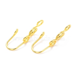 Brass Nose Rings, Nose Cuff Non Piercing, Clip on Nose Ring for Women Men, Ring, Golden, 22.5x5.5x8mm, Hole: 1.5mm(AJEW-F053-16G)