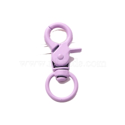 Spray Painted Iron Swivel Lobster Claw Clasps, Plum, 45mm(PW-WGA4F6C-04)