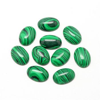 Synthetic Malachite Cabochons, Dyed, Oval, 18x13x5mm