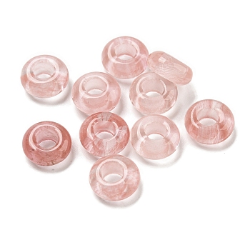 Cherry Quartz Glass Beads, Rondelle, 10x4.5mm, Hole: 3.5mm