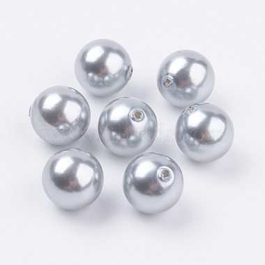 10mm LightGrey Round Shell Pearl Beads