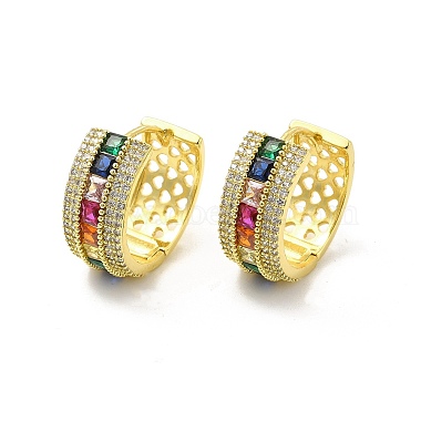 Colorful Square Cubic Zirconia Earrings