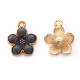 Pendentifs en &eacute;mail d'alliage plaqu&eacute; or l&eacute;ger(ENAM-R136-17D)-2