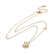Crystal Rhinestone Flower Pendant Necklace(NJEW-A004-23G)-2