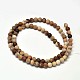 Frosted Natural Petrified Wood Round Bead Strands(G-F266-07-10mm)-2