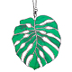Monstera Leaf Acrylic Pendant Decorations(HJEW-WH0043-33B)-1