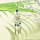 Tibetan Style Alloy Flat Round Net/Web & Feather Pendants(HJEW-JM00543-01)-2