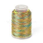 3-Ply Segment Dyed Nylon Braided Cords, Beading Threads for Jewelry Making Macrame Hand Neddle Crafts, Yellow, 0.3mm, about 546.81 Yards(500m)/Roll(NWIR-F011-01K)