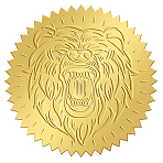 Plastic Self Adhesive Gold Foil Embossed Stickers, Medal Decoration Sticker, Bear, 50x50mm, 4pcs/sheet(DIY-WH0211-315)