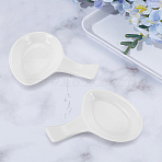 Porcelain Chopstick Stand, Chopstick Rest, Leaf, 90x75x18mm(AJEW-WH0248-795A)