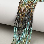 Gradient Color Natural HuBei Turquoise Beads Strands, Smooth Round, 2mm, Hole: 0.5mm, about 176~179pcs/strand, 15~15.47''(38.1~39.3cm)(G-A322-A03-2mm)