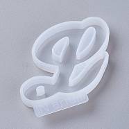 Letter DIY Silicone Molds, For UV Resin, Epoxy Resin Jewelry Making, Letter.L,  46x57x8mm, Inner Diameter: 38x35mm(DIY-I034-08L)