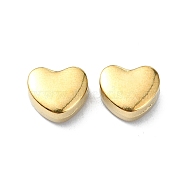 Ion Plating(IP) 304 Stainless Steel Beads, Heart, Real 18K Gold Plated, 8x9x4.5mm, Hole: 1.4mm(STAS-C089-03A-G)
