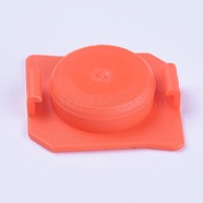 Plastic End Caps, Glue Dispensing Industrial Syringe Barrel End Cover, Orange, 32x30x7.5mm, Knob: 22.5mm In Diameter(TOOL-WH0103-14)