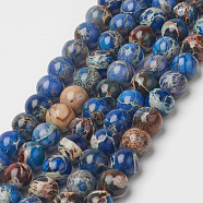 Natural Imperial Jasper Beads Strands, Dyed & Heated, Round, 8mm, Hole: 1mm, 16 inch.(G-N160-6)