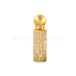 Glass Roller Ball Bottles, Arabian Style Empty Essential Oil Perfume Bottle, Refillable Bottle, Random Pattern, Column, 8.9x2.4cm(BOTT-PW0005-02D)