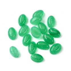 Natural White Jade Cabochons, Oval, Dyed, Lime Green, 6x4x2~2.5mm(G-A094-01A-21)